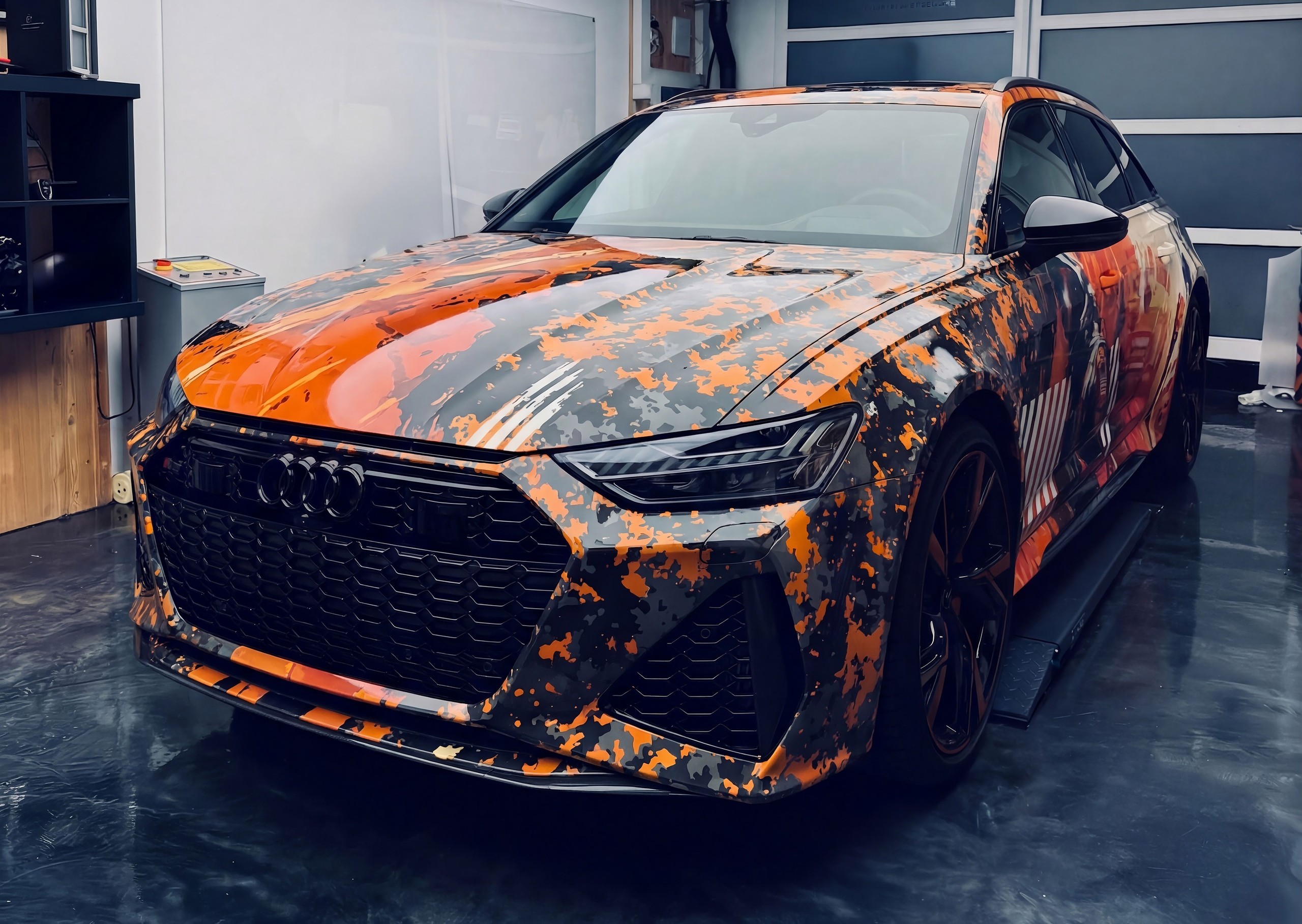 Covering complet Audi RS6 en atelier